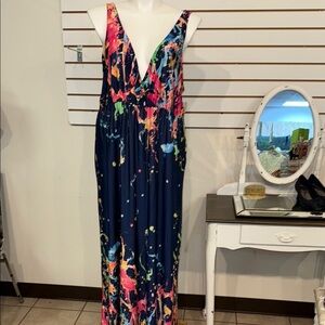 Morefeel Colorful Splatter Maxi Dress